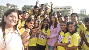 Aishwarya Rai Bachchan takes a salute at Jamnabai Narsee School for Sports Meet of Differently Abled Children