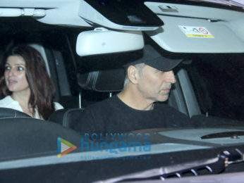 Akshay Kumar with Twinkle and Aarav Kumar at Soho House, Juhu