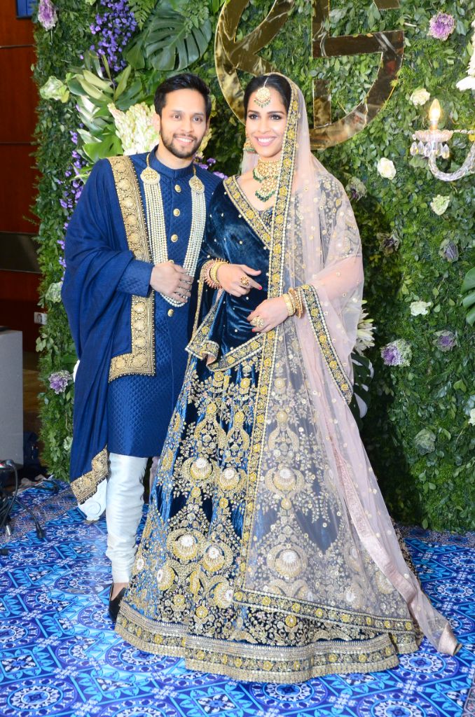 celebs grace saina nehwals wedding reception 3