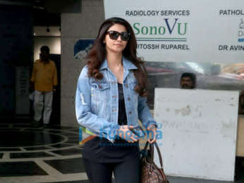 Daisy Shah snapped at a salon in Bandra