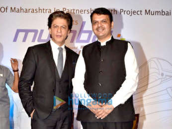Devendra Fadnavis and Shah Rukh Khan snapped at Mumbai 2.0 event