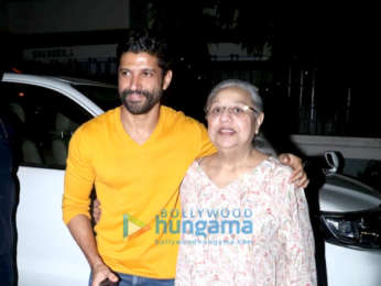 Farhan Akhtar snapped with mom spotted in Bandra