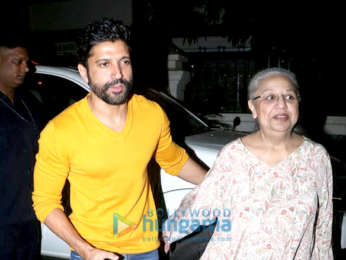 Farhan Akhtar snapped with mom spotted in Bandra
