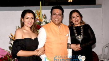 Govinda snapped with wife and daughter on his birthday