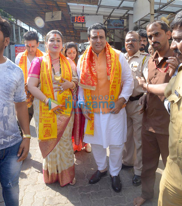 govinda visits siddhivinayak temple with his family 6
