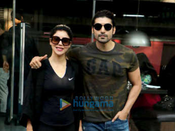 Gurmeet Choudhary and his wife Debina Choudhary spotted at Silver Beach Cafe in Juhu