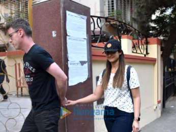 Ileana D'Cruz snapped with Andrew Kneebone spotted in Bandra