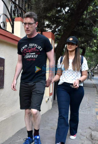 Ileana D’Cruz snapped with Andrew Kneebone spotted in Bandra