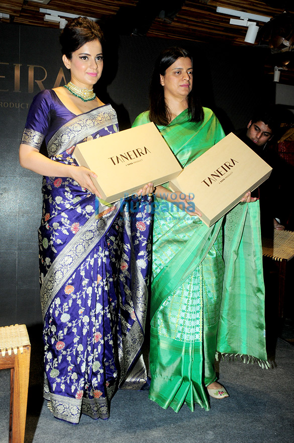 Kangana Ranaut and Rangoli Chandel snapped at Taneira event Kangana Ranaut and Rangoli Chandel snapped at Taneira event