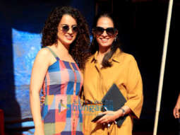 Kangana Ranaut snapped with Anita Dongre during the shooting at The Great Eastern Home