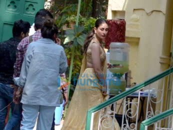 Kareena Kapoor Khan snapped during an ad shoot in Bandra