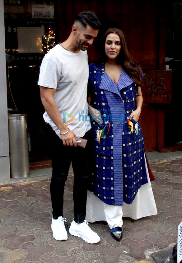 Neha Dhupia and Angad Bedi spotted at Salt Water restaurant Neha Dhupia and Angad Bedi spotted at Salt Water restaurant