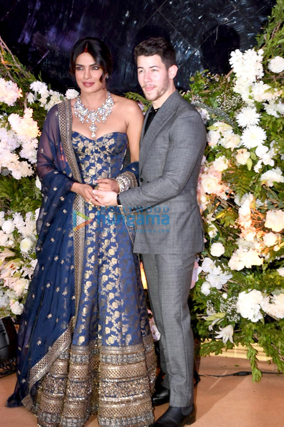 Priyanka Chopra and Nick Jonas arrive at their wedding reception at JW Marriott in Mumbai