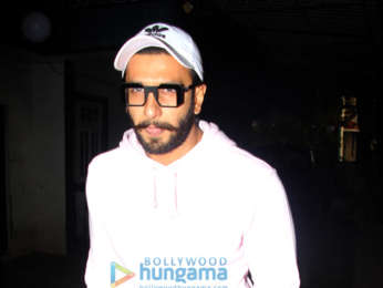 Ranveer Singh snapped at a dubbing studio