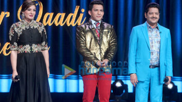 Raveena Tandon snapped on the sets of Saregama Lill Champs