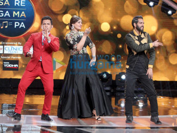 Raveena Tandon snapped on the sets of Saregama Lill Champs