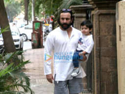 Saif Ali Khan and Taimur Ali Khan spotted in Bandra