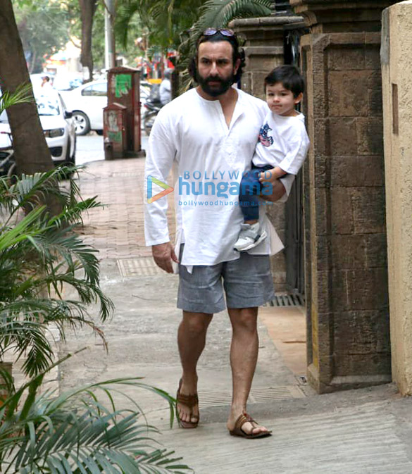 Saif Ali Khan and Taimur Ali Khan spotted in Bandra Saif Ali Khan and Taimur Ali Khan spotted in Bandra