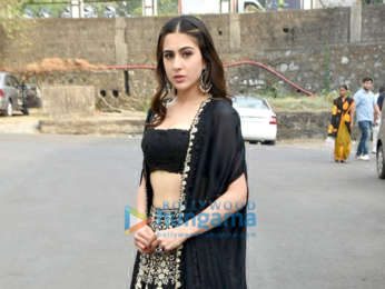 Sara Ali Khan snapped at the Reliance Studio for Kedarnath promotions