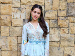 Sara Ali Khan snapped during media interactions for Kedarnath at JW Marriott in Juhu