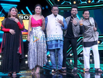 Shilpa Shetty, Anurag Basu and Geeta Kapoor snapped at the launch of Super Dancer 3