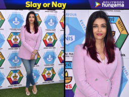 Slay or Nay: Aishwarya Rai Bachchan in Diesel and a Rs. 11,999/- Massimo Dutti blazer for a sports meet