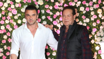 Sohail Khan with dad Salim Khan at Kapil-Ginni Wedding reception Mumbai