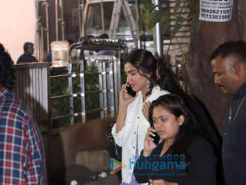 Sonam Kapoor Ahuja spotted on location of a shoot in Andheri