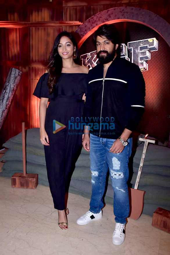 south actor yash and farhan akhtar grace the trailer launch of the film kgf 3