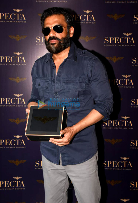 Suniel Shetty snapped at the launch of Specta designer eyewear boutique