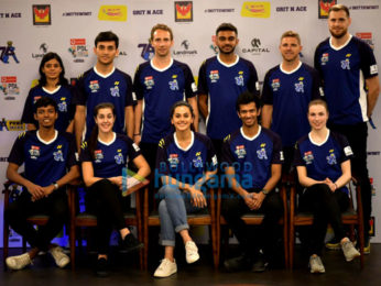 Taapsee Pannu snapped at the unveiling of the new jersey of her badminton team Pune7Aces