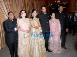 The Ambani family arrives at Isha Ambani – Anand Piramal wedding reception at Reliance Jio Garden