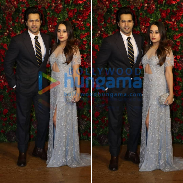 Varun Dhawan and Natasha Dalal at Ranveer Singh - Deepika Padukone wedding reception