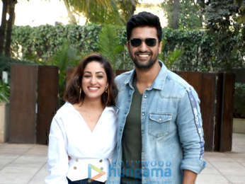 Yami Gautam and Vicky Kaushal snapped during Uri promotions