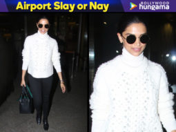 Airport Slay or Nay: Deepika Padukone in an INR 41,000/- Rag and Bone sweater and carrying a Burberry bag