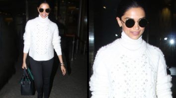 Airport Slay or Nay: Deepika Padukone in an INR 41,000/- Rag and Bone sweater and carrying a Burberry bag