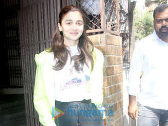 Alia Bhatt snapped outside a recording studio