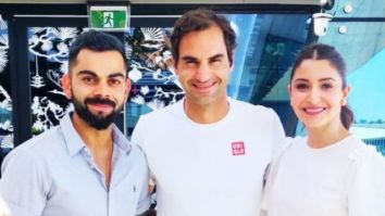 Anushka Sharma and Virat Kohli meet Roger Federer at Australian Open