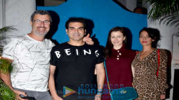 Arbaaz Khan and Giorgia Andriani spotted at Olive in Bandra