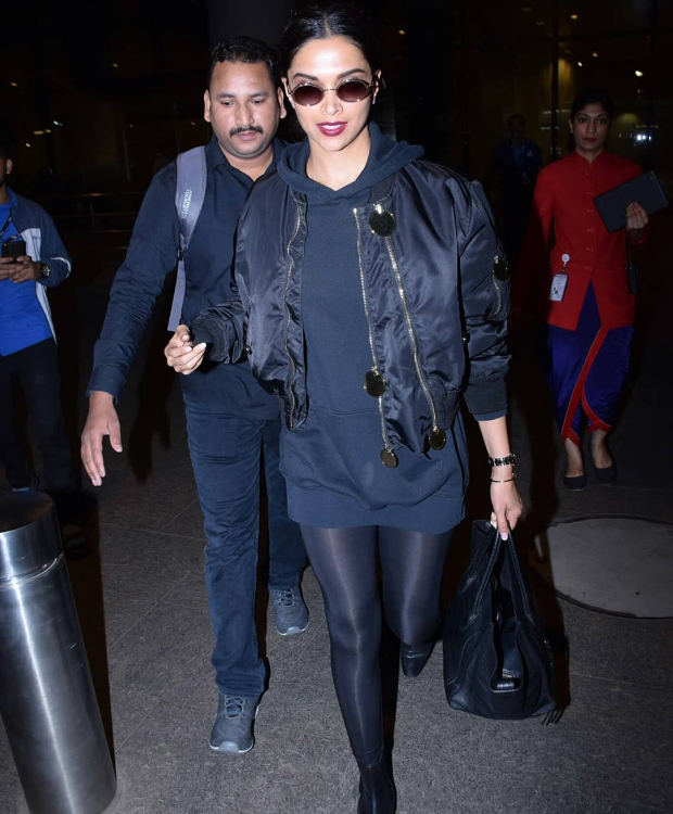 Deepika Padukone in Givenchy on her way back from Paris (4)