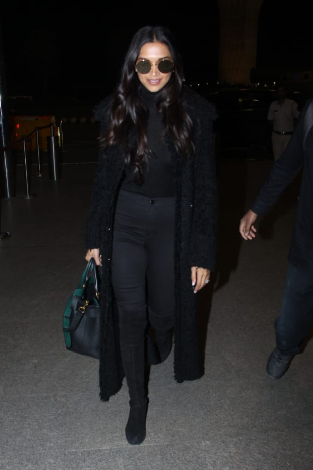 Airport Slay or Nay: Deepika Padukone in all-black Alexander McQueen  separates with a Burberry handbag : Bollywood News - Bollywood Hungama