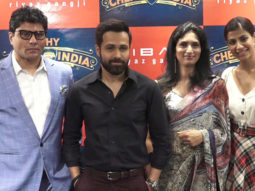 Emraan Hashmi & Shreya Dhanwanthary hosting a media event for the film Why Cheat India