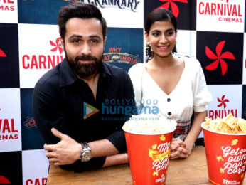 Emraan Hashmi and Shreya Dhanwanthary promote 'Why Cheat india' at Carnival Cinemas in Mumbai