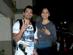 Karan Singh Grover and Bipasha Basu snapped at their residence on her birthday