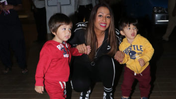 Kashmira Shah snapped with her twins son at Sea Princess