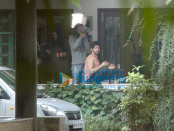 Kriti Sanon and Kartik Aaryan spotted at Maddock Films' office