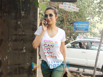 Malaika Arora snapped at a salon in Bandra