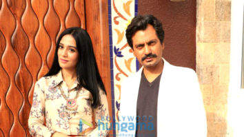 Nawazuddin Siddiqui and Amrita Arora snapped during media interactions for the film Thackeray at Sun n Sand Hotel in Juhu