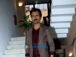 Nawazuddin Siddiqui and Amrita Rao snapped during Thackeray interviews at Sun N Sand in Juhu