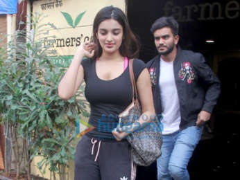 Nidhhi Agerwal spotted at Farmers’ Cafe in Bandra